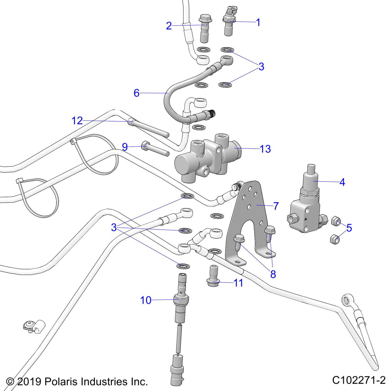 Foto diagrama Polaris que contem a peça 7519682