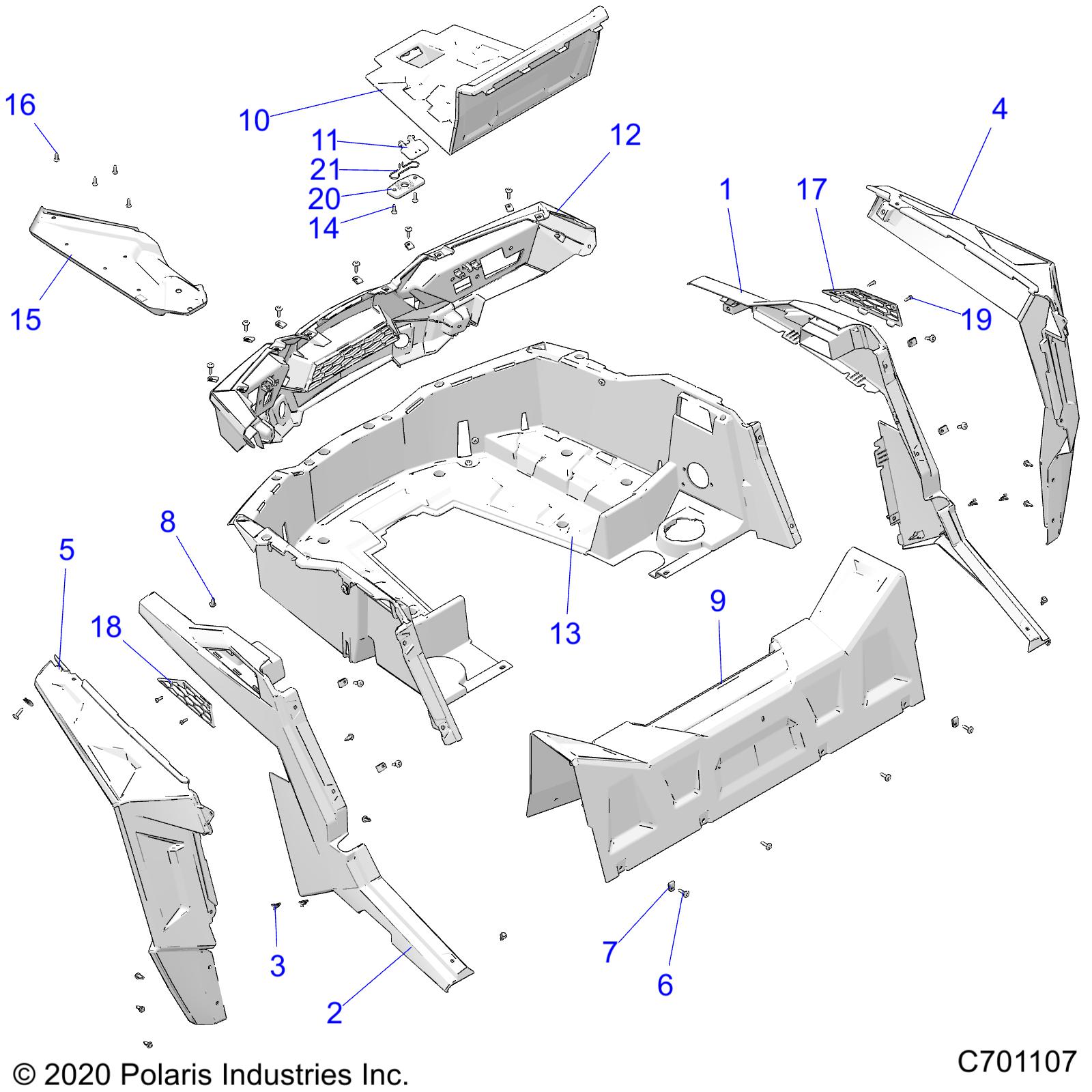 Foto diagrama Polaris que contem a peça 5451189-070