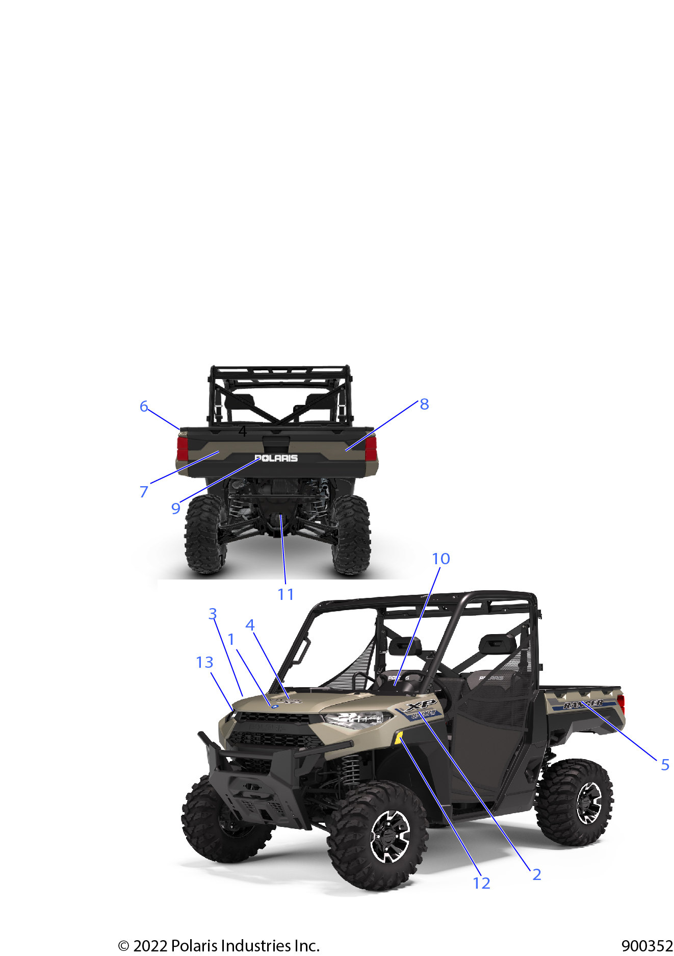 Foto diagrama Polaris que contem a peça 7193276