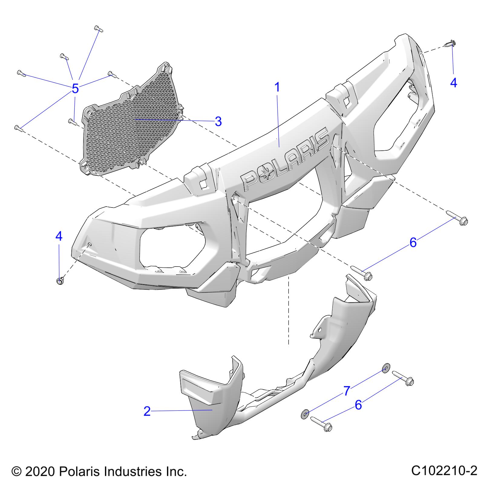 Part Number : 5451768-804 COVER-FANG FRT PNTD ST.GRAY