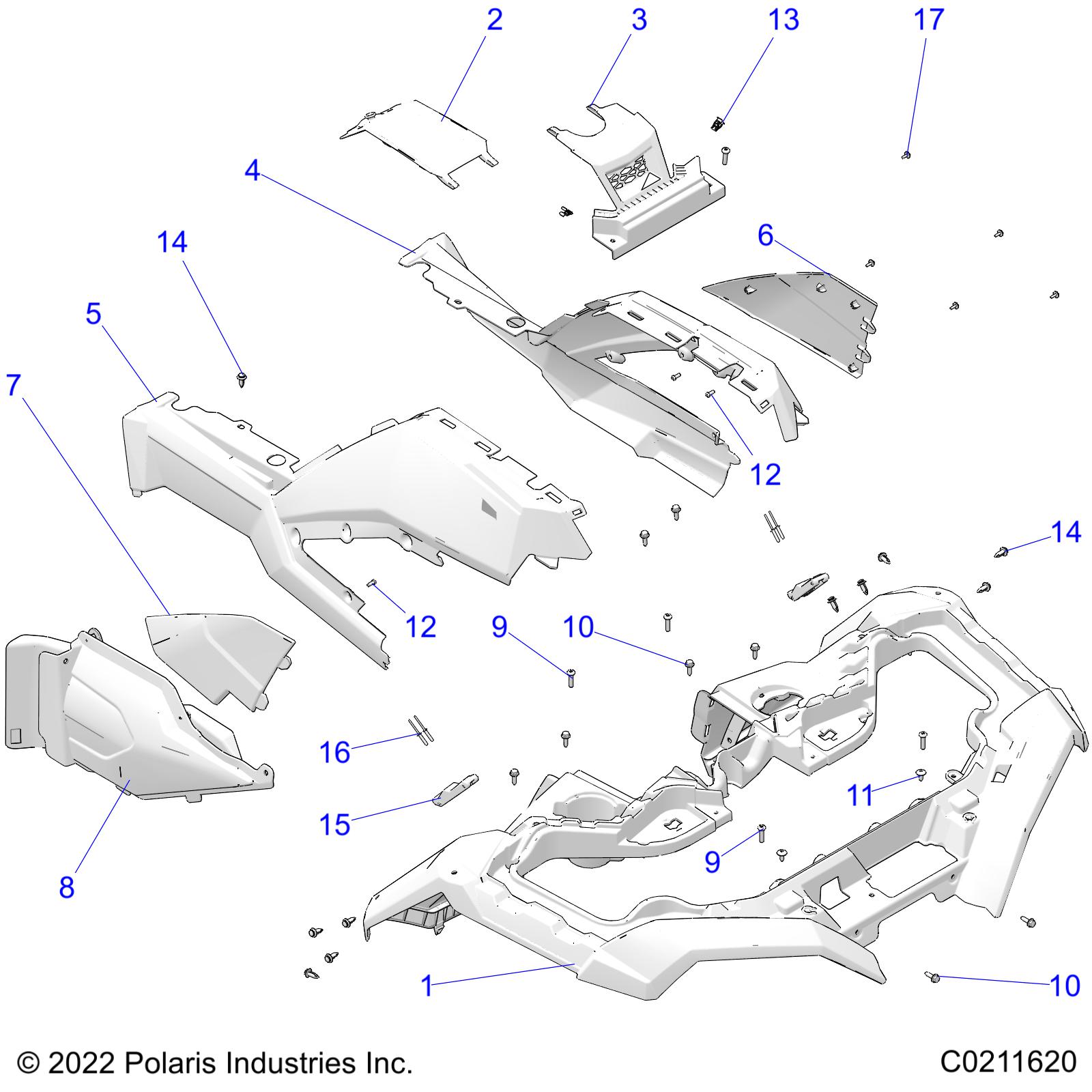 Foto diagrama Polaris que contem a peça 5452996-464