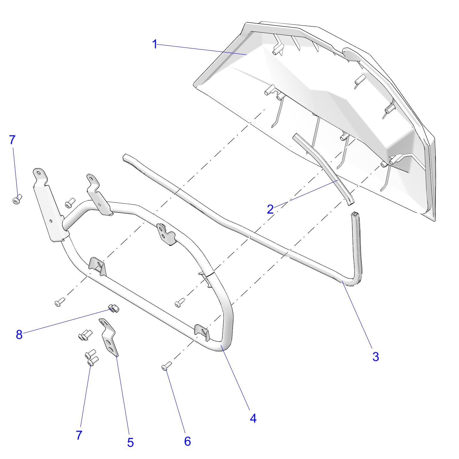 Part Number : 5258255 DOOR MOUNT  LOWER  RIGHT  RZN