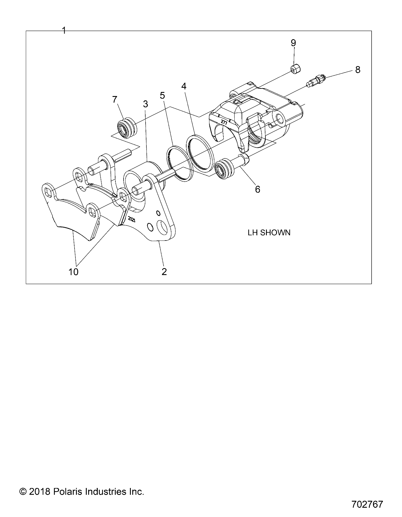 Part Number : 1912119 BRAKE CALIPER ASM FRT LEFT 1.5