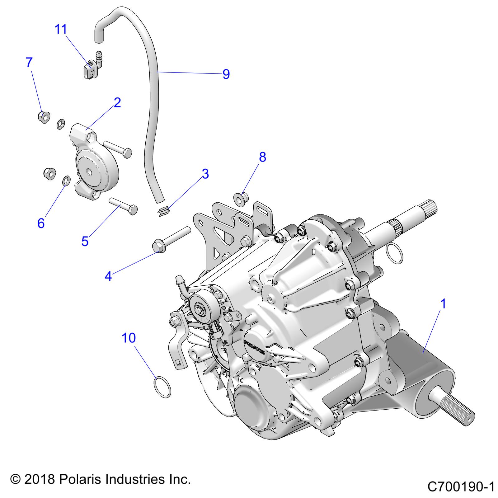 Foto diagrama Polaris que contem a peça 8450040-43