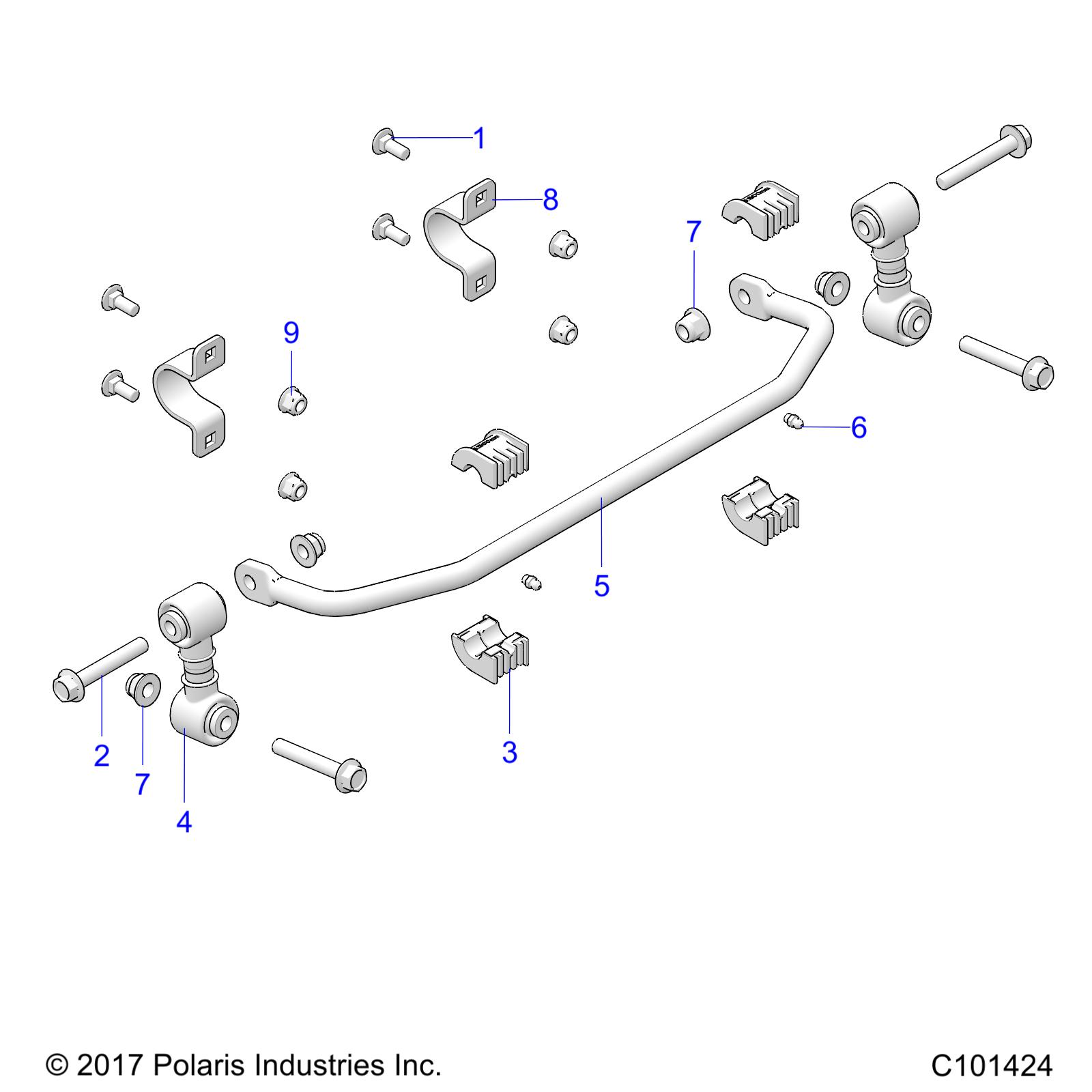 Foto diagrama Polaris que contem a peça 7518479