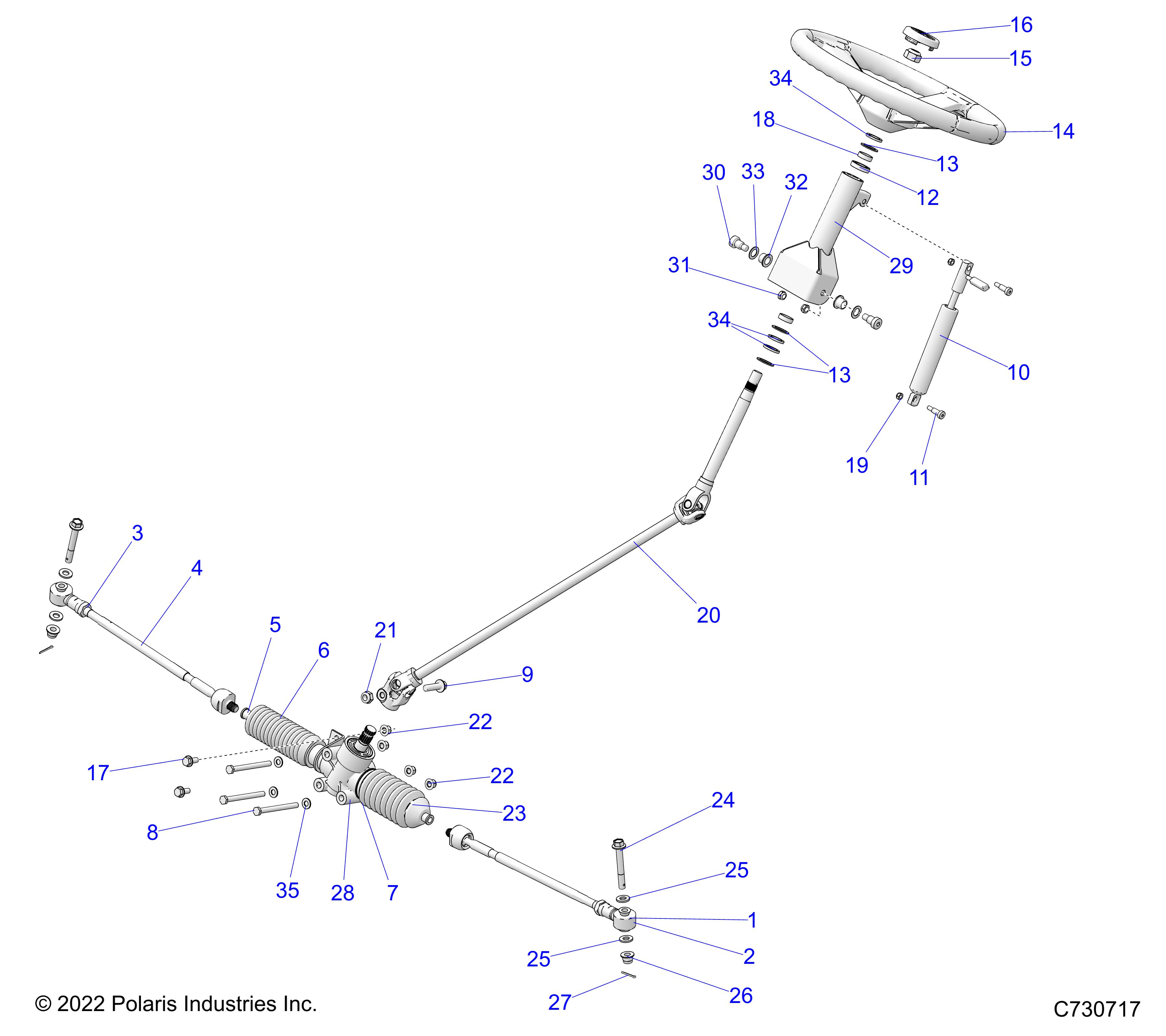 Part Number : 1824489 STEERING SHAFT  UPPER/LOWER