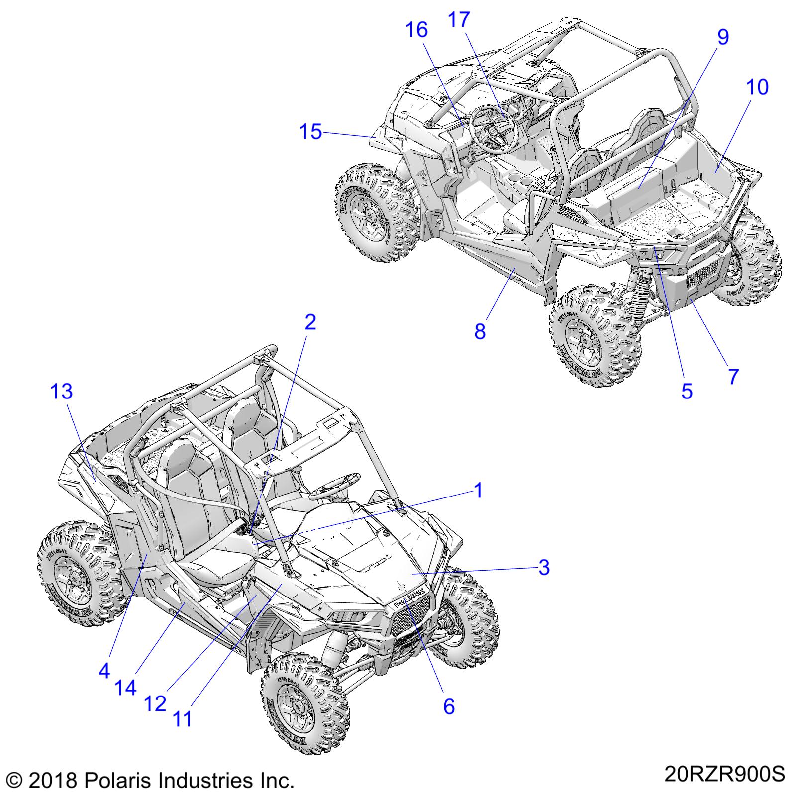 Foto diagrama Polaris que contem a peça 7191612