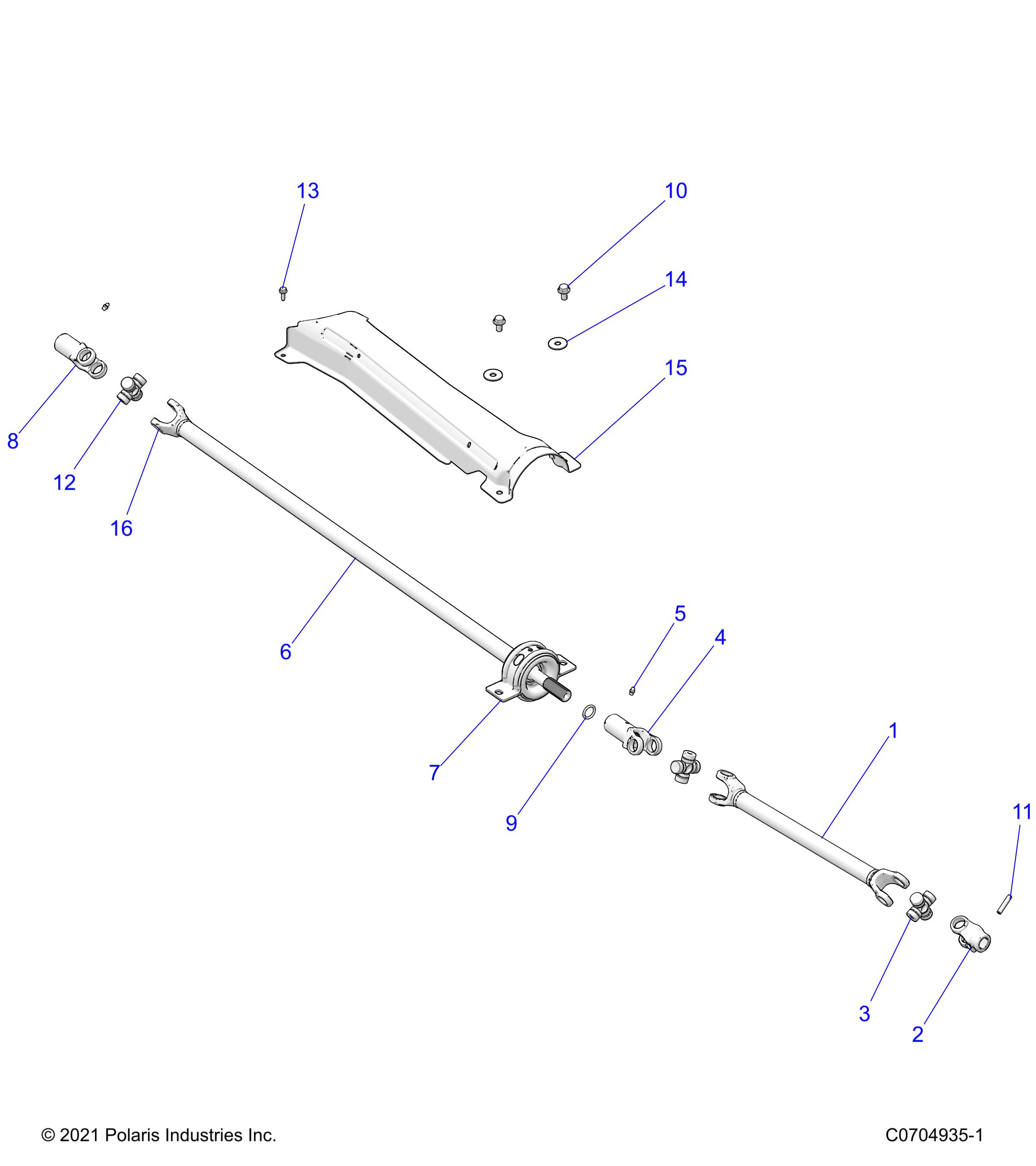 Part Number : 1334187 FRONT PROPSHAFT ASSEMBLY