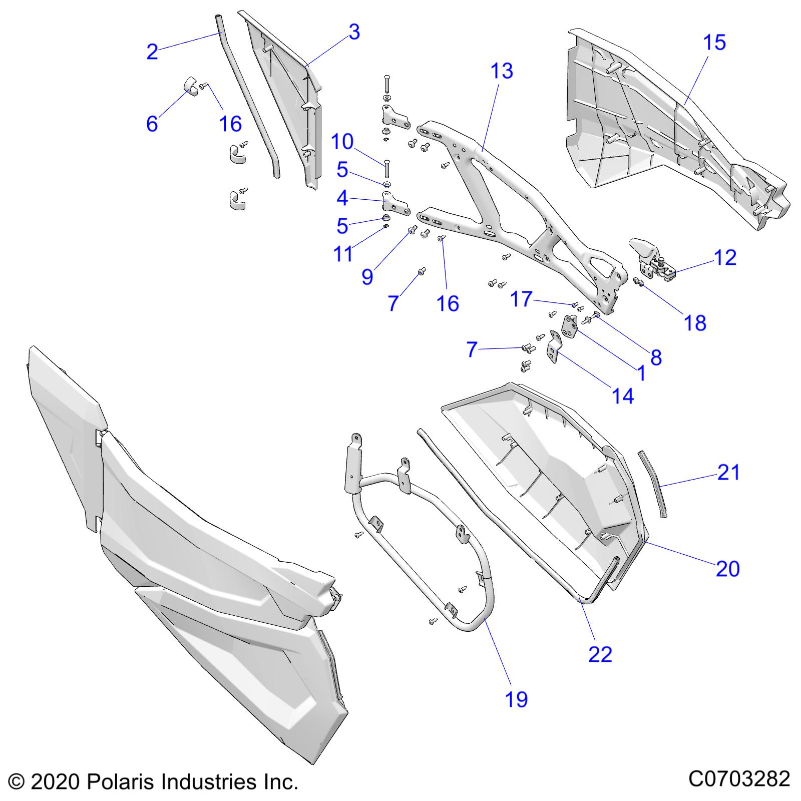 Foto diagrama Polaris que contem a peça 5450756