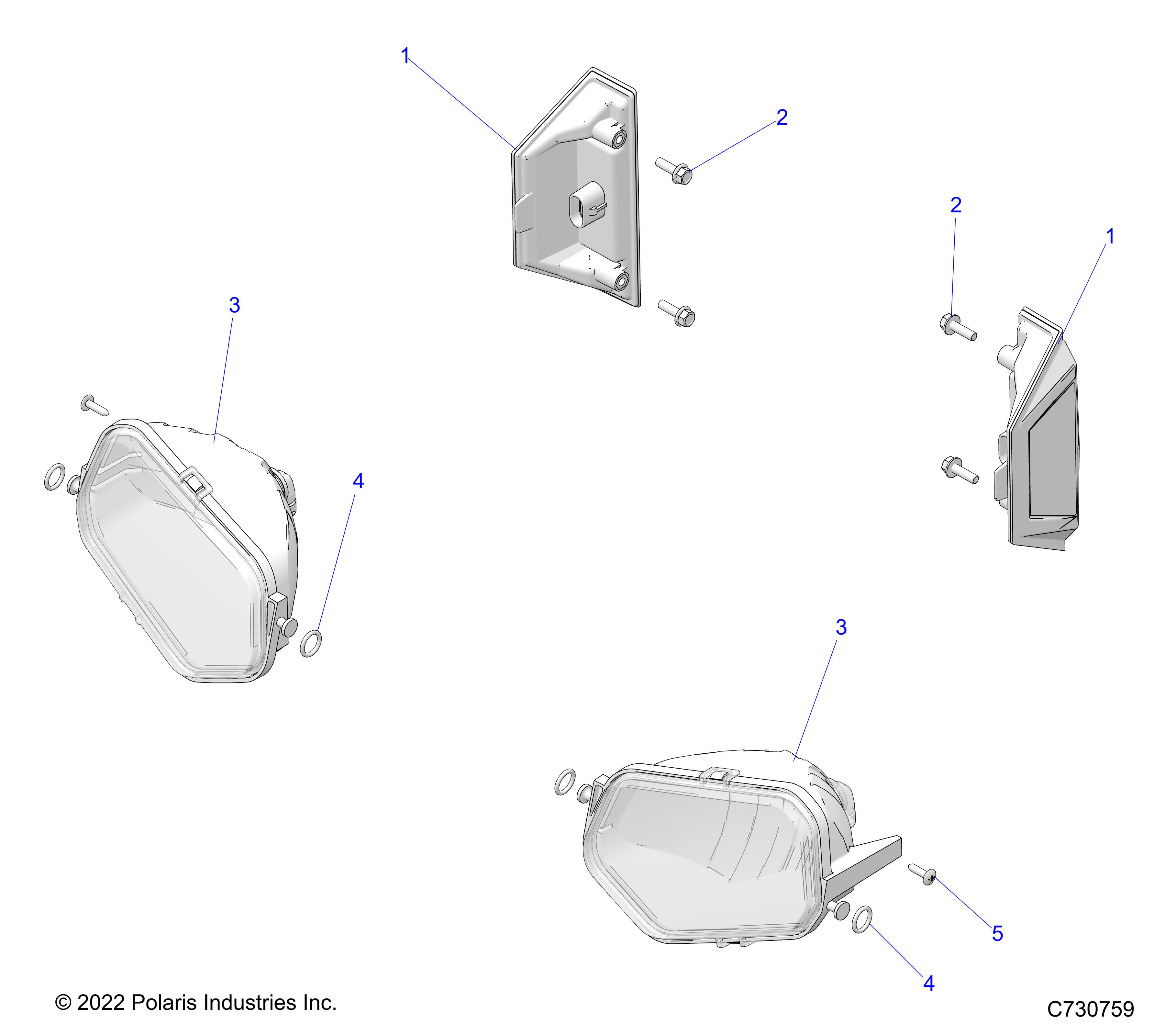 Part Number : 2412667 BUMPER HEADLIGHT ASSEMBLY  LEF