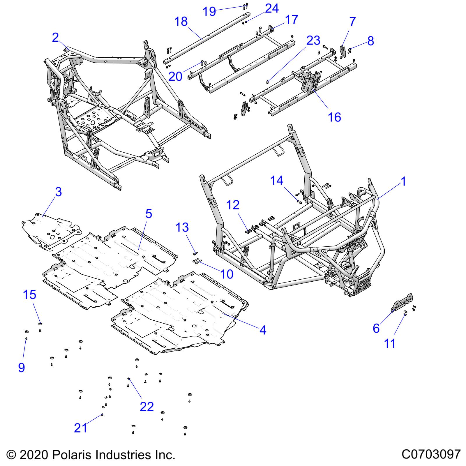 Foto diagrama Polaris que contem a peça 1024120-458