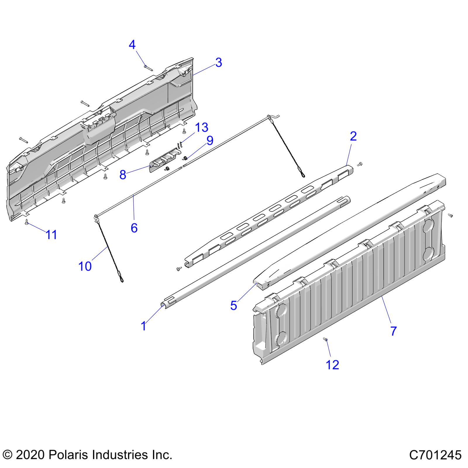 Part Number : 5264261-329 TAILGATE SUPPORT BRACKET  UPPE