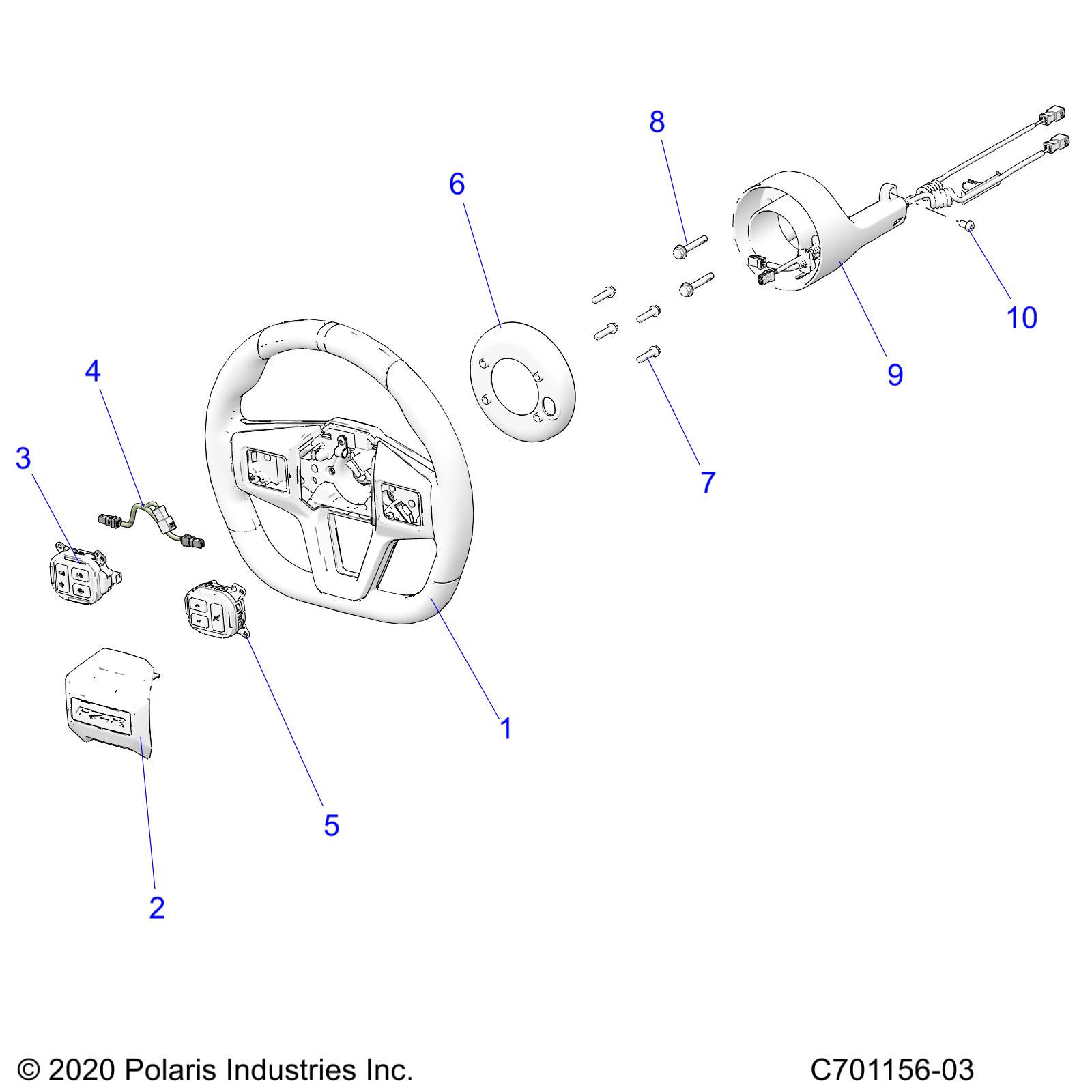 Foto diagrama Polaris que contem a peça 1824806