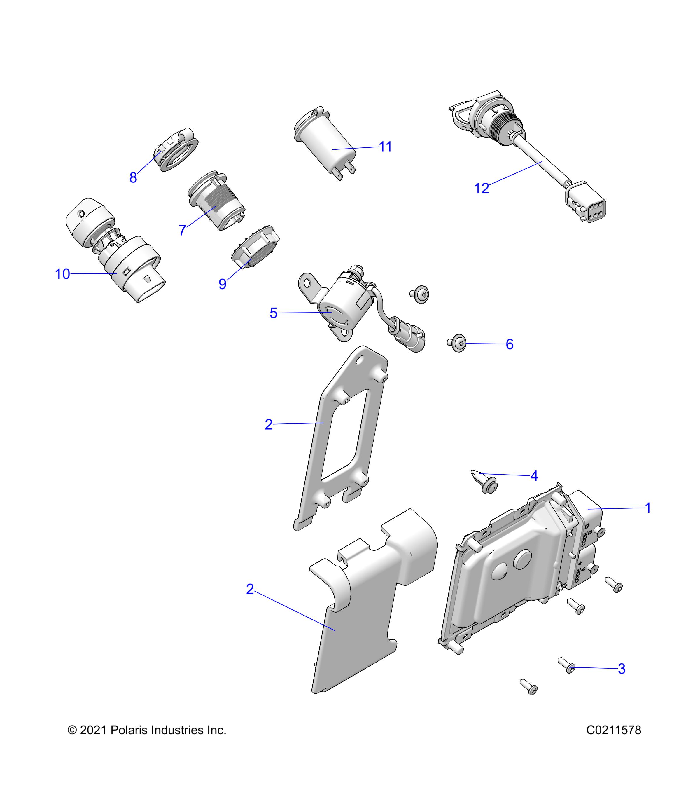 Foto diagrama Polaris que contem a peça 4080299