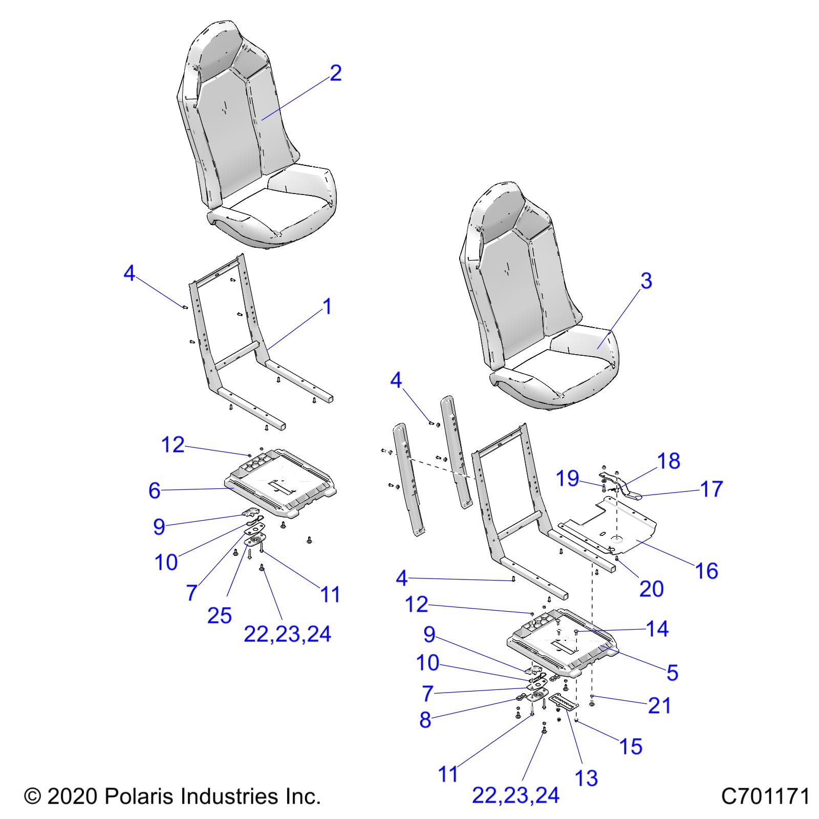 Part Number : 2690303 ASM-SEAT BTM GHST/BLK BLK ST