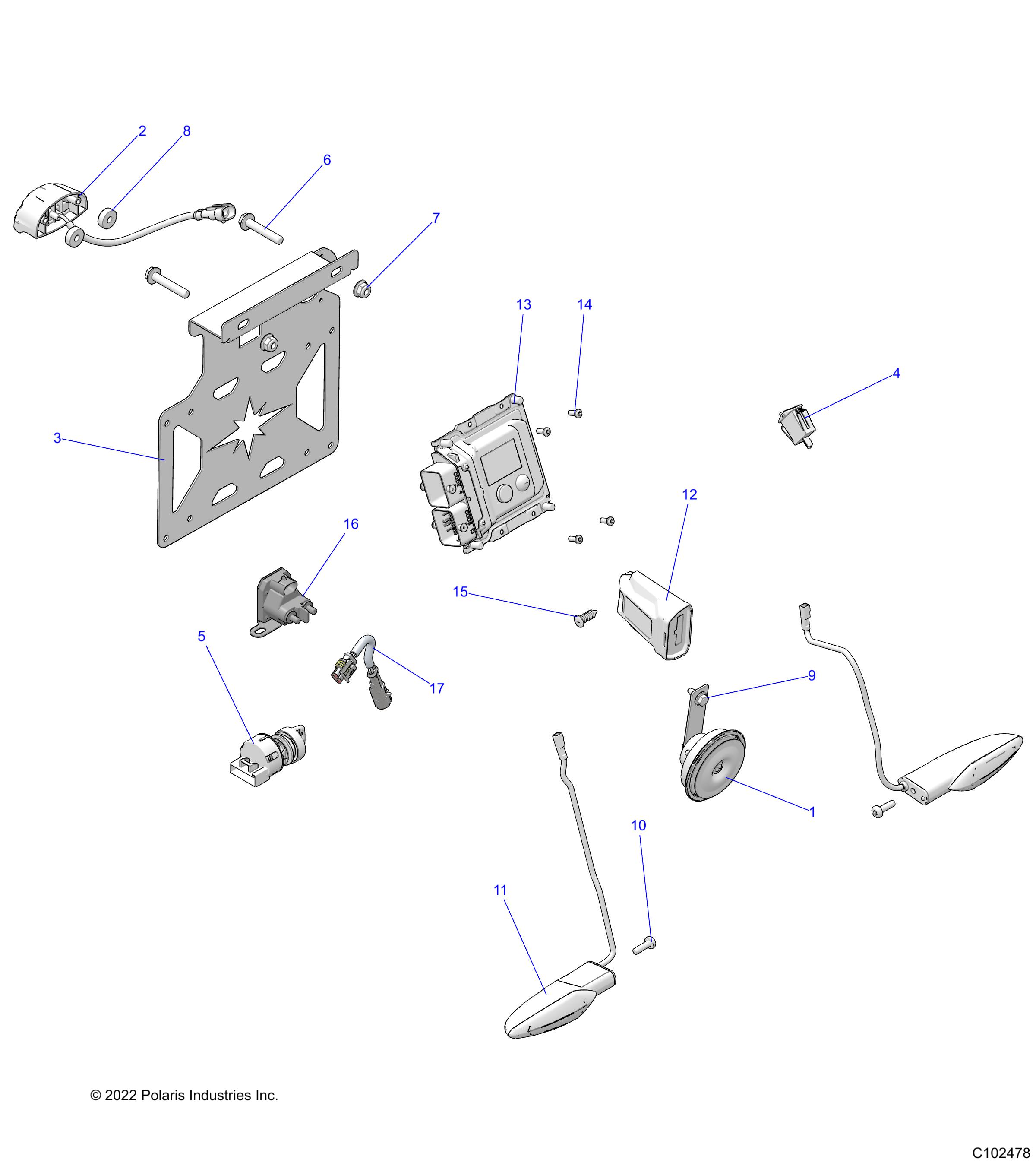 Part Number : 5266647-458 BRK-LIC PLT RR 6X6 TRL-SKT M.B