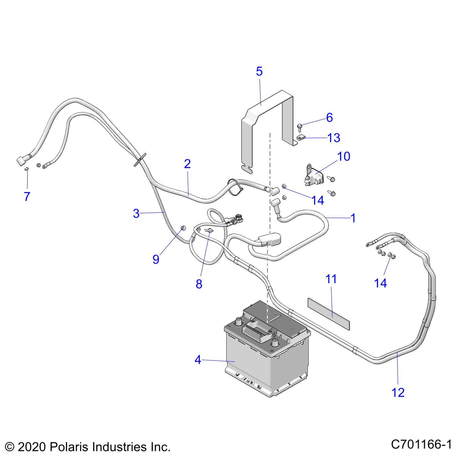 Part Number : 4015499 BATTERY TO SOLENOID CABLE
