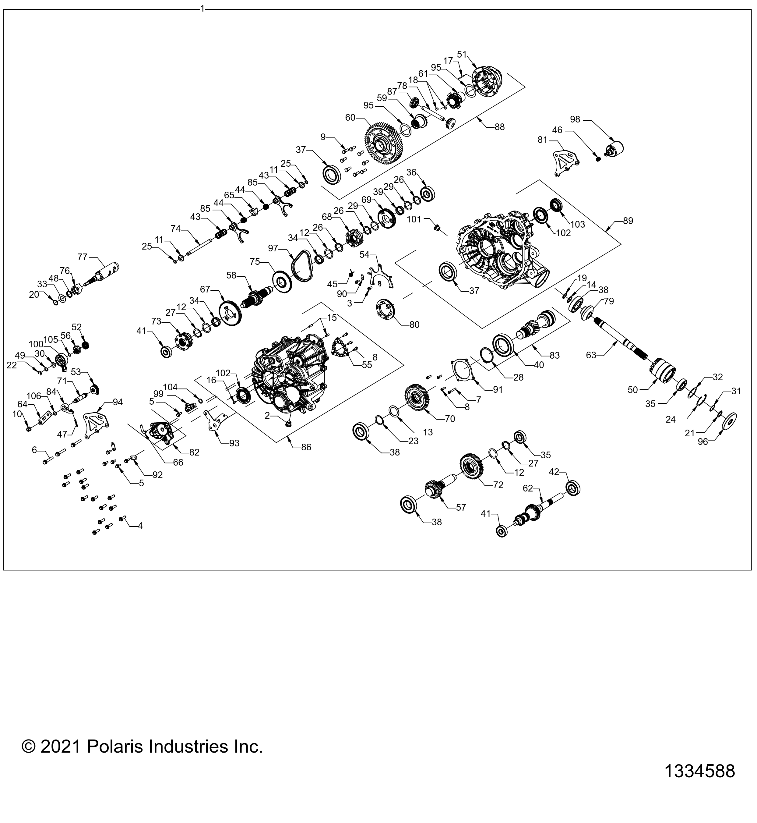 Part Number : 1334588 ASM-GEARCASE RGR 570