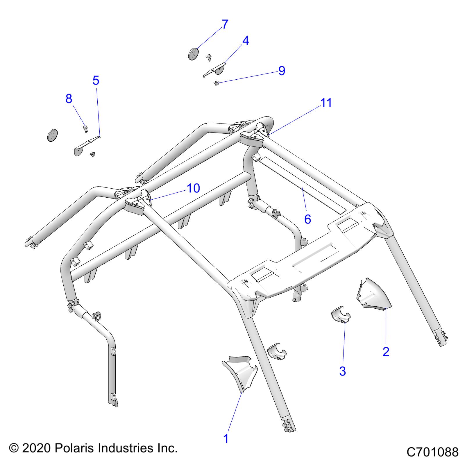 Part Number : 5453556-070 COVER RR ROPS LH CHAMP TR BLK