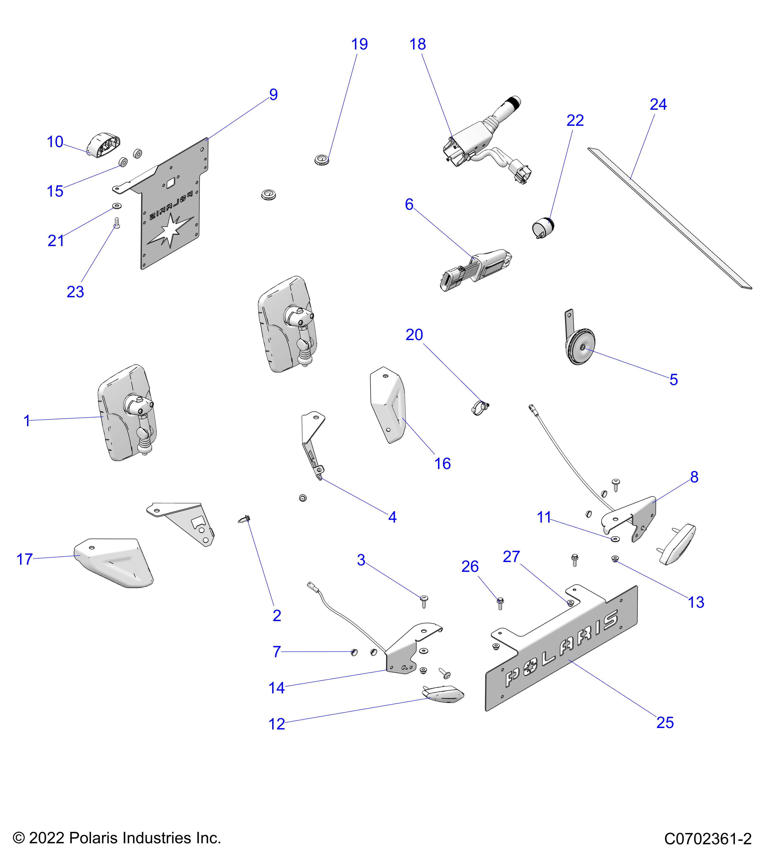 Part Number : 2636921 ASM-MIRROR SET TRACTOR