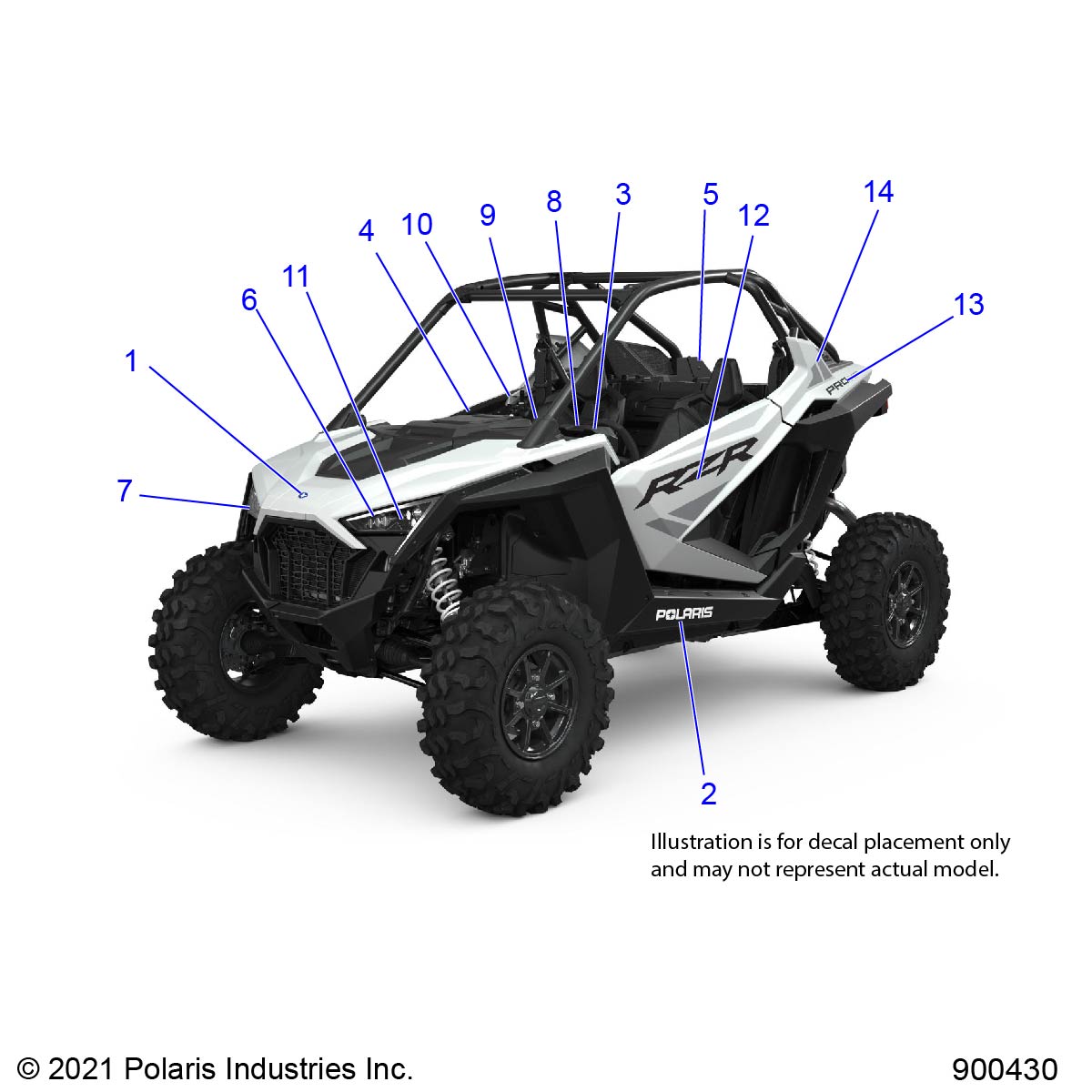 Foto diagrama Polaris que contem a peça 7197005
