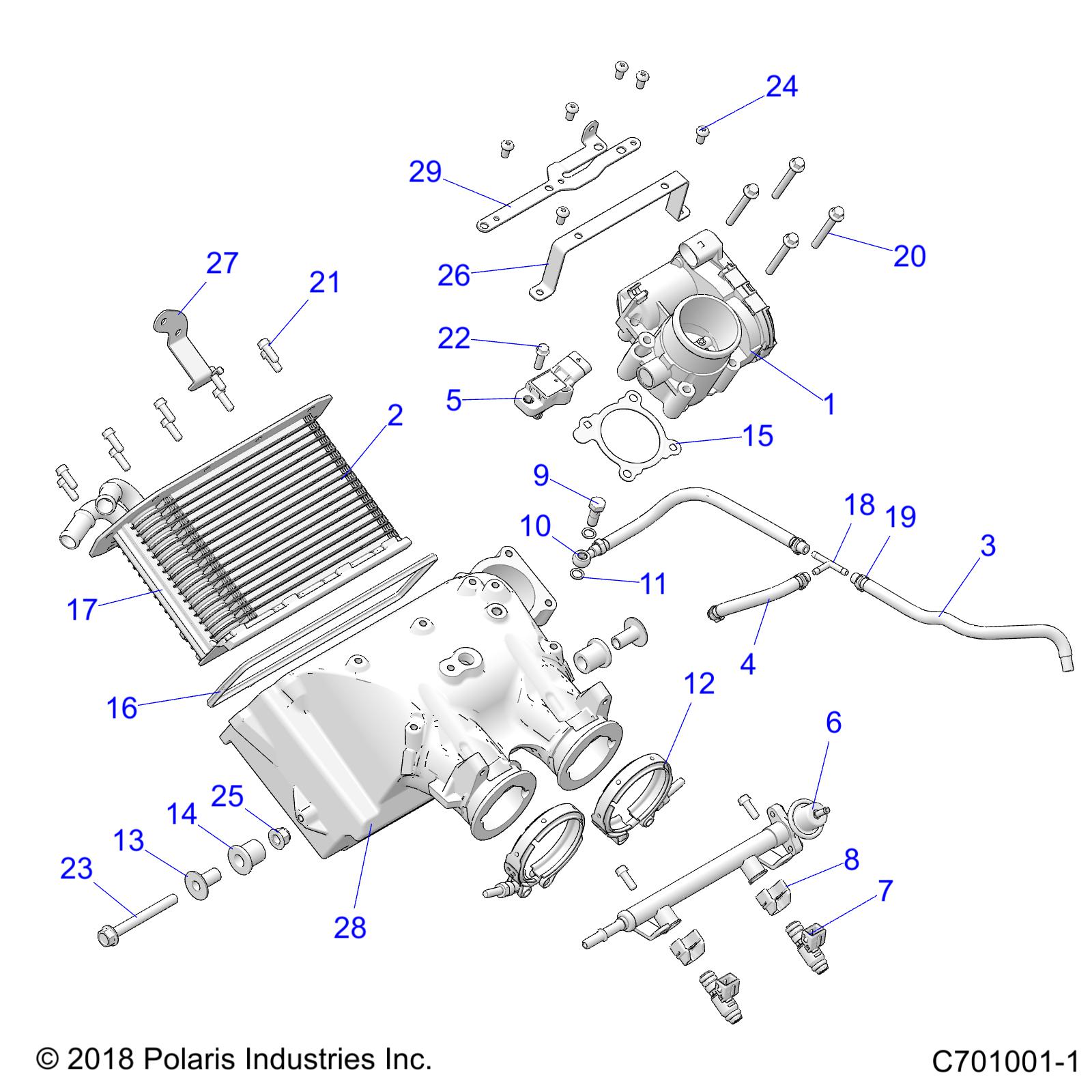 Foto diagrama Polaris que contem a peça 7052446