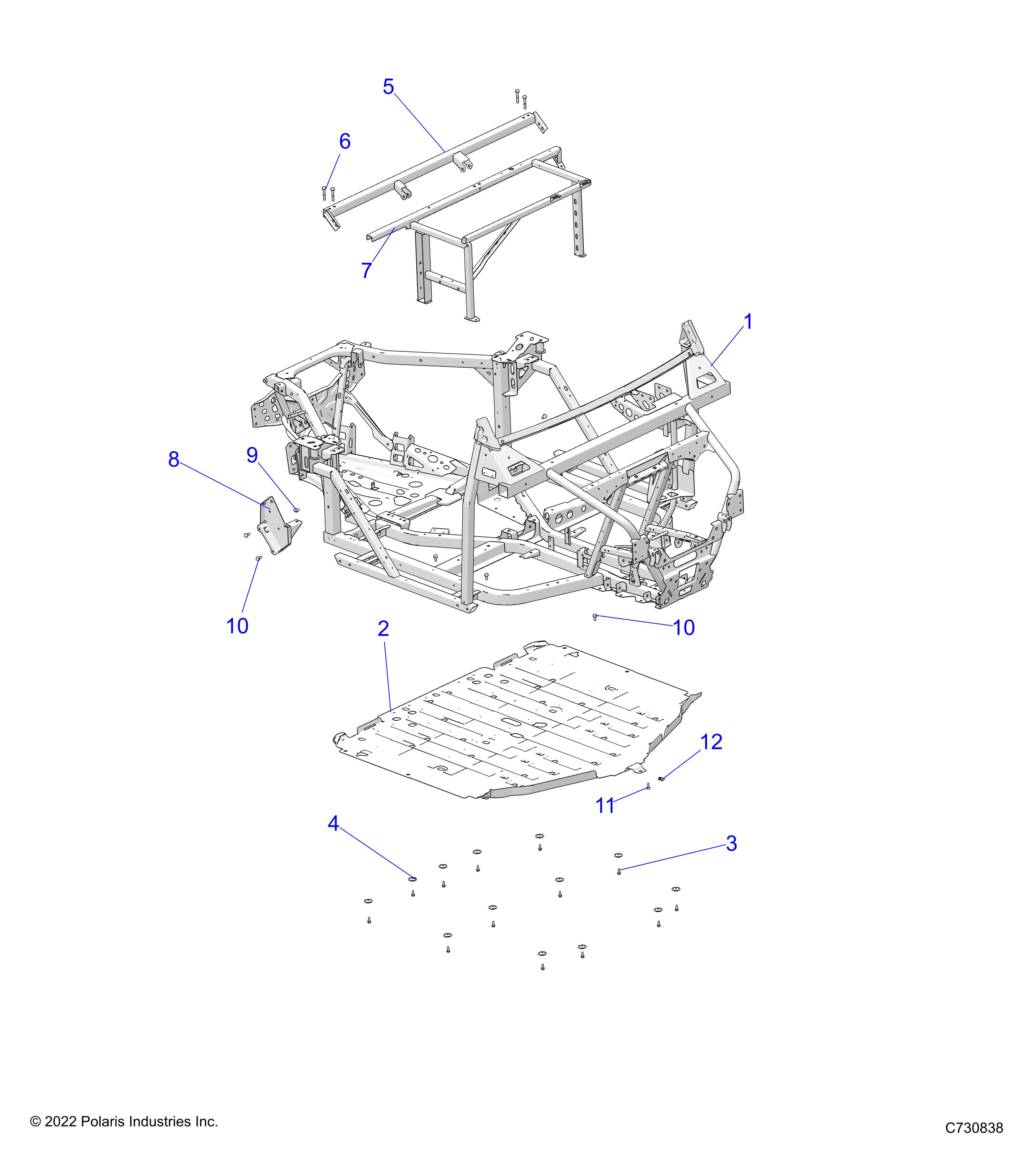 Part Number : 2209408 K-WELD-MAIN FRAME INT BLK