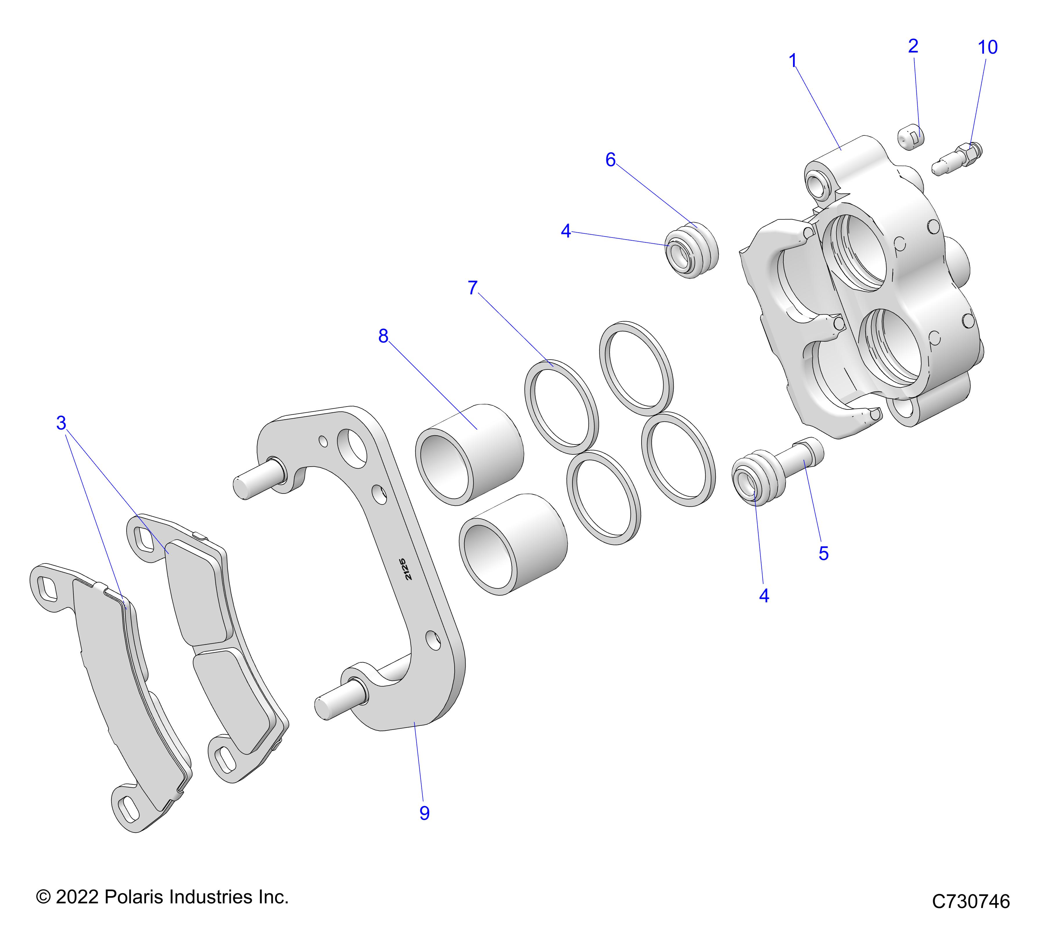 Part Number : 1912124 BRAKE CALIPER ASSEMBLY