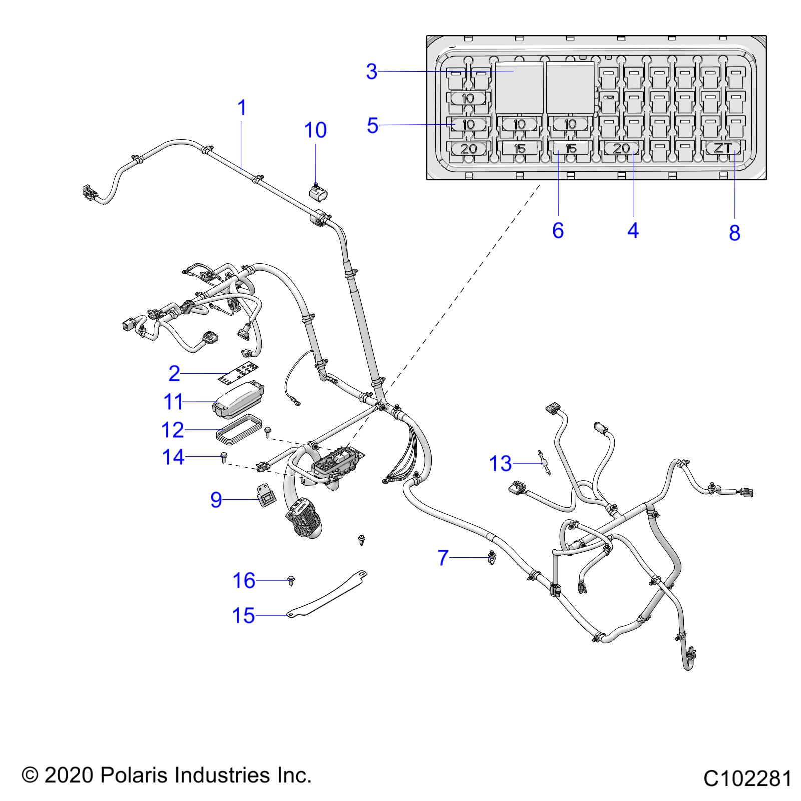 Part Number : 2415709 HARN-CHASSIS ACE 150