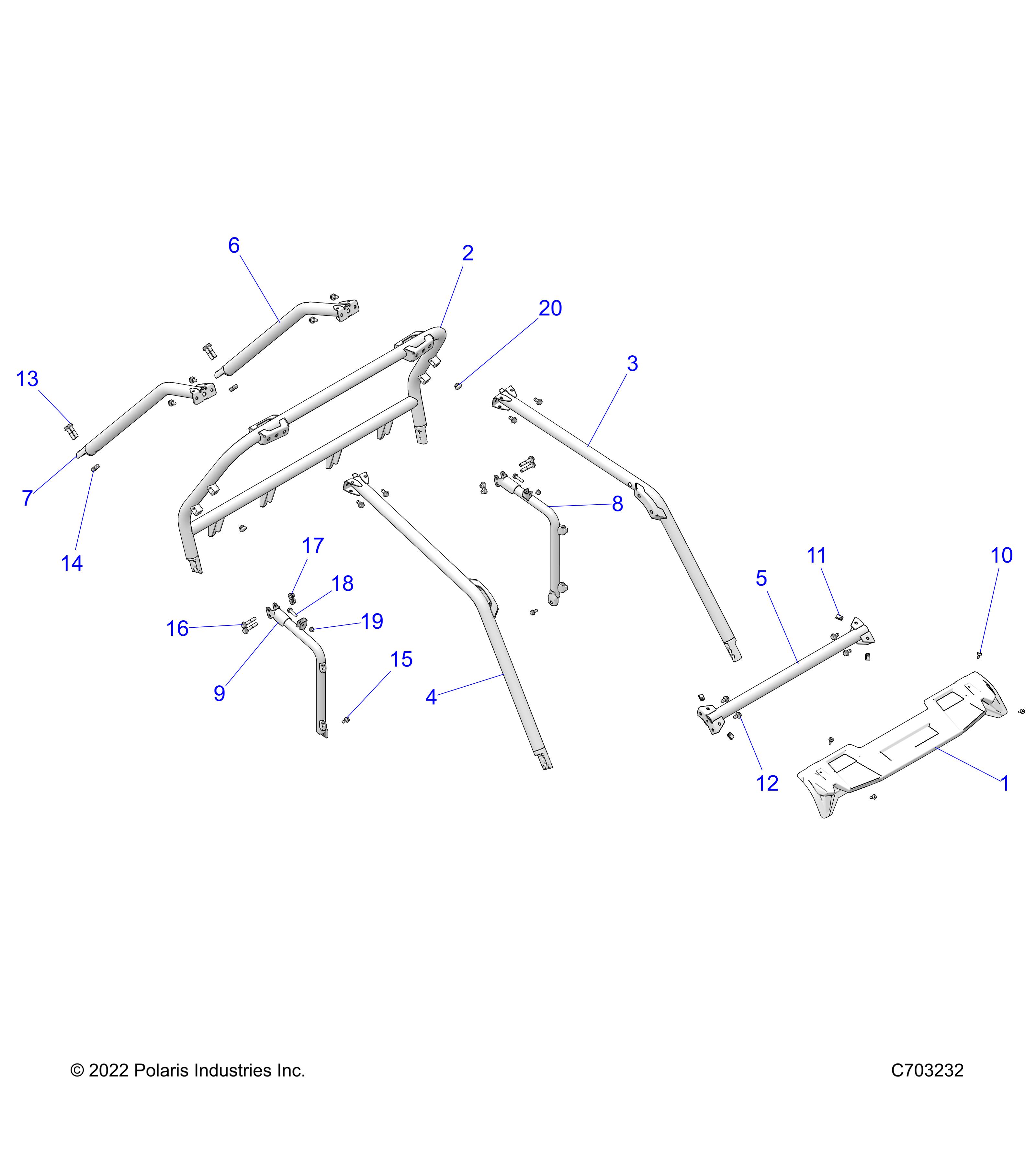 Part Number : 1020753-458 CAB FRAME SECTION REAR RIGHT S