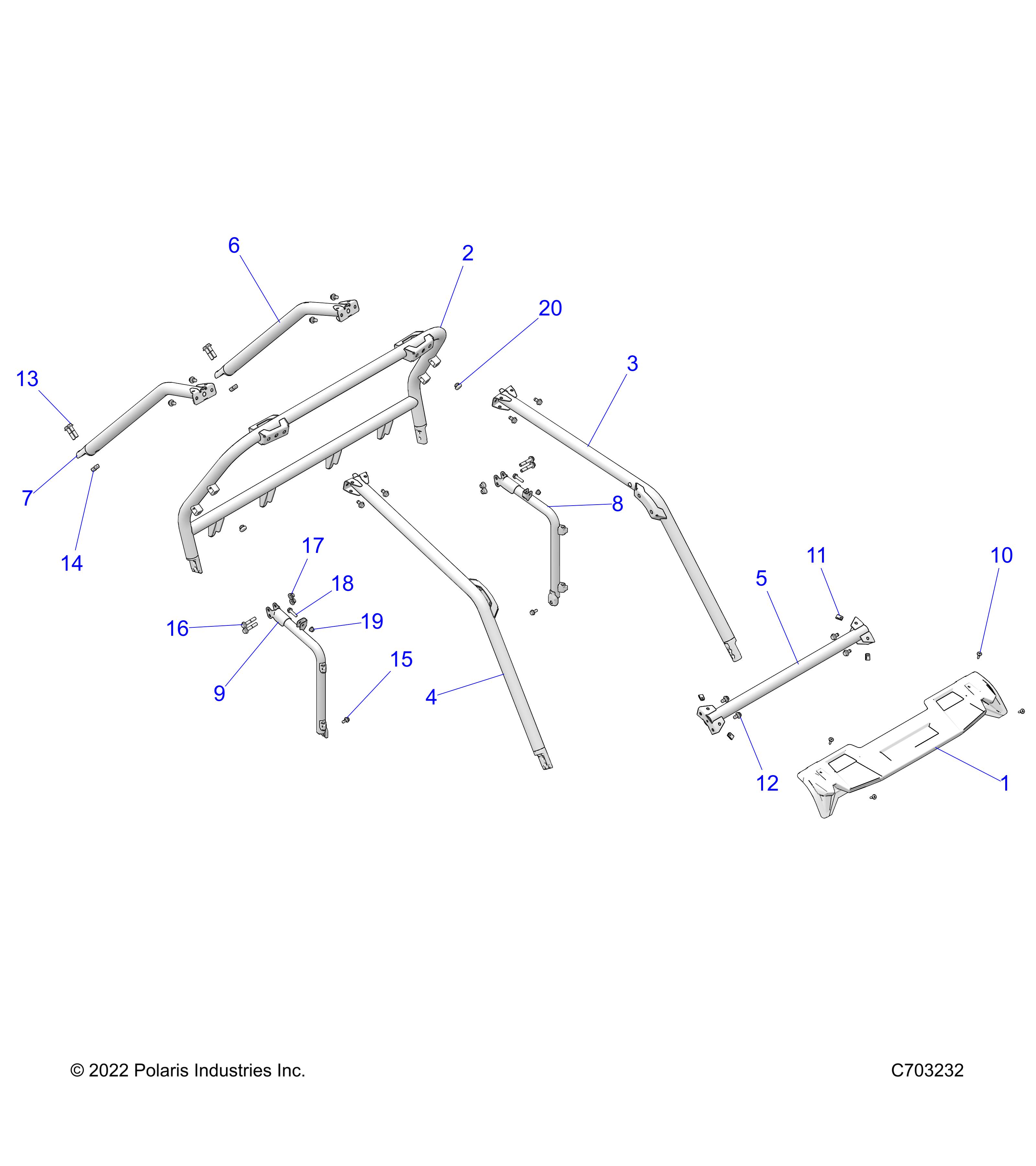 Part Number : 1020751-458 CAB FRAME SECTION REAR LEFT SI