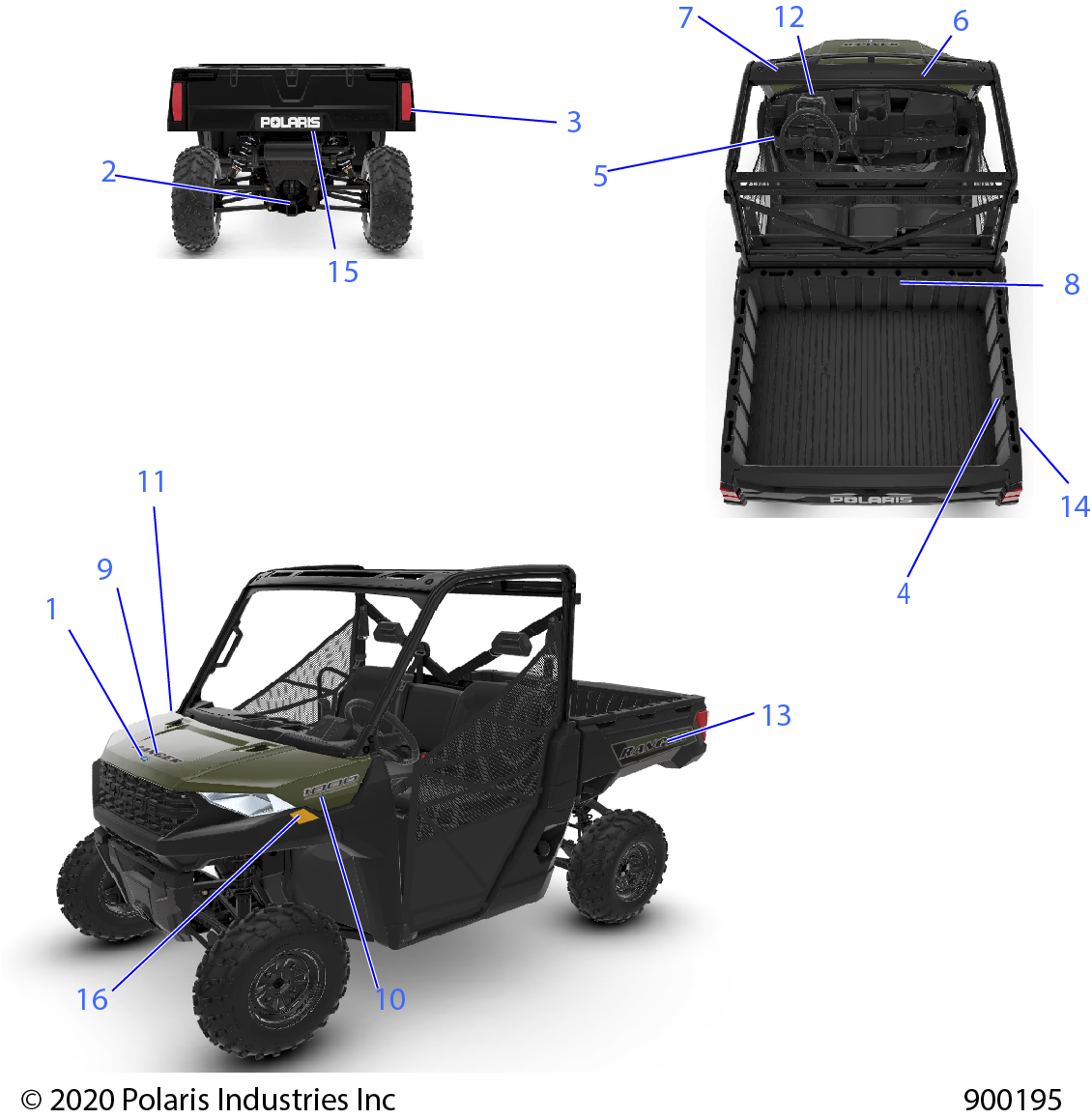 Foto diagrama Polaris que contem a peça 7193229