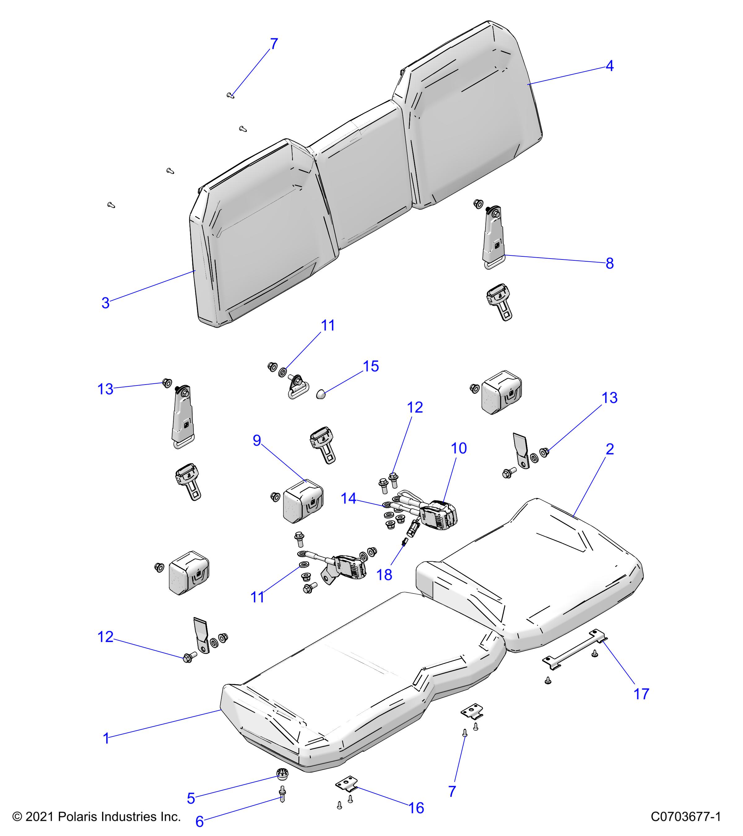 Part Number : 2689491 ASM-SEAT BACK 40 BLK/BLK