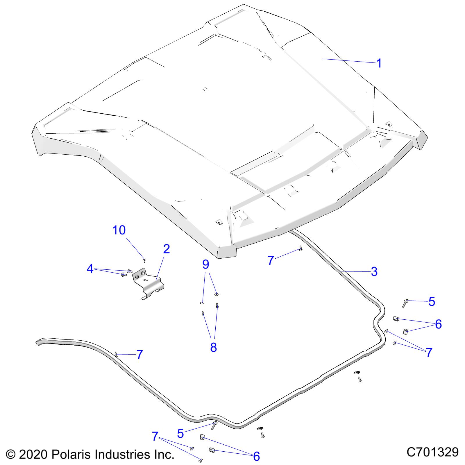 Part Number : 5455533 PANEL-ROOF SPORT XOVR