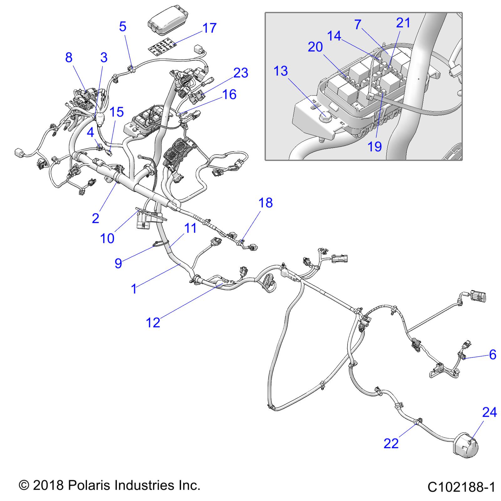 Part Number : 2415789 HARN-MAIN SCRM ETC TRC/EU