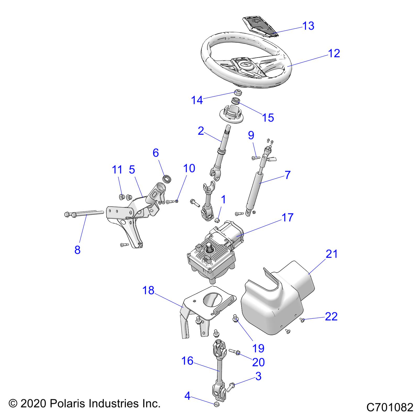 Foto diagrama Polaris que contem a peça 1824012