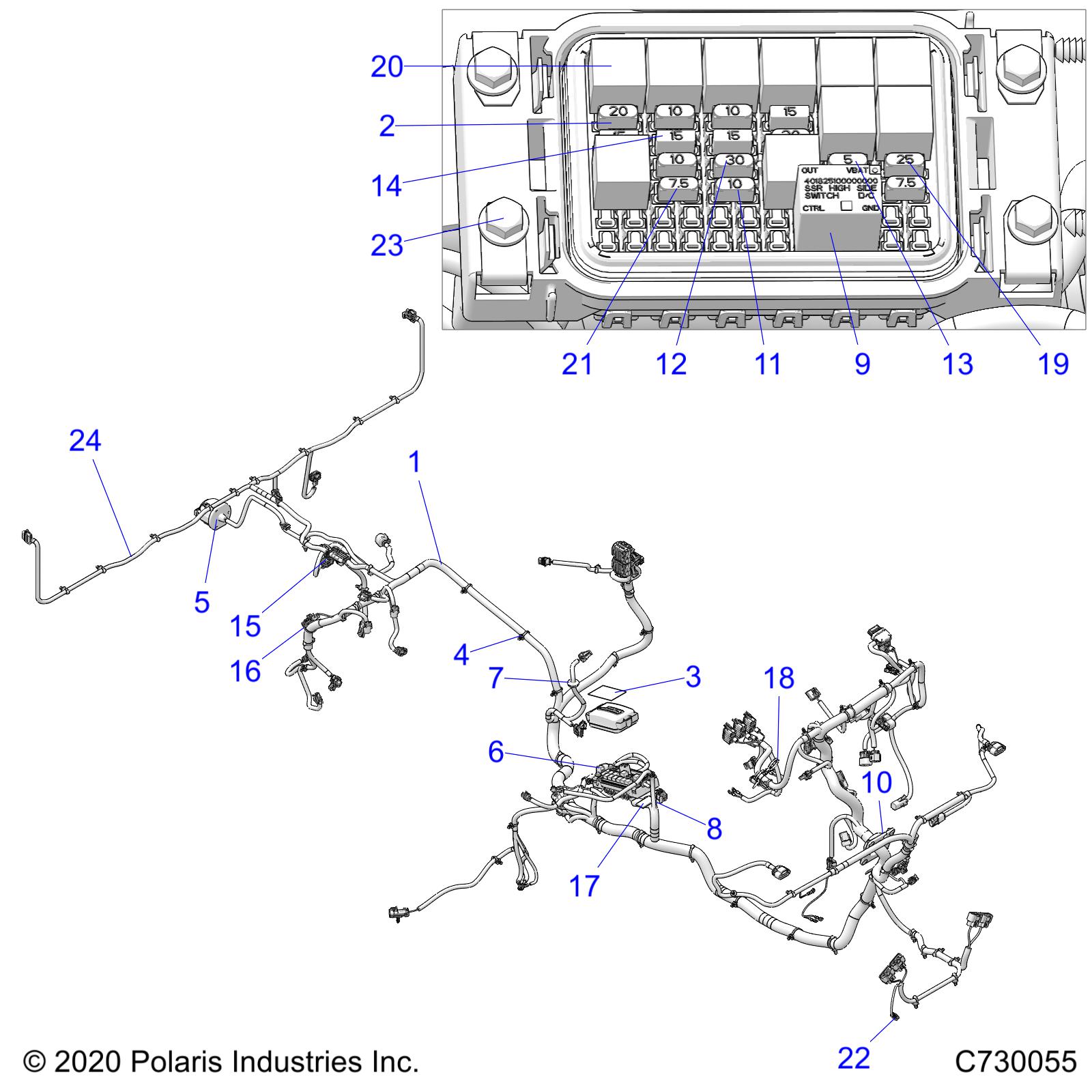 Part Number : 2415508 HARNESS-CHASSIS PS TRC NORDIC