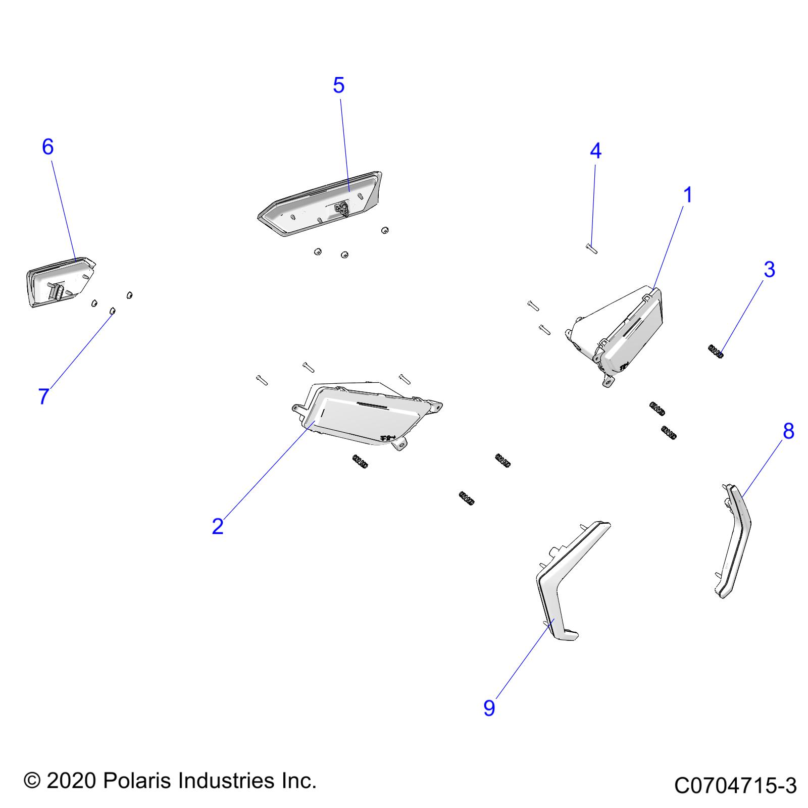 Foto diagrama Polaris que contem a peça 2414087