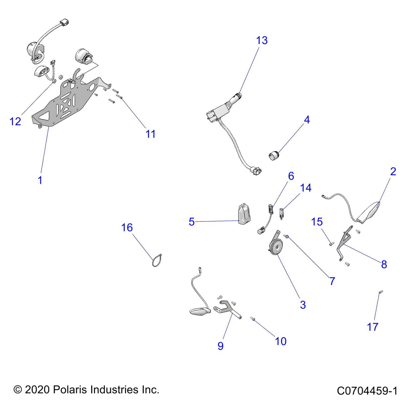 Foto diagrama Polaris que contem a peça 4018098