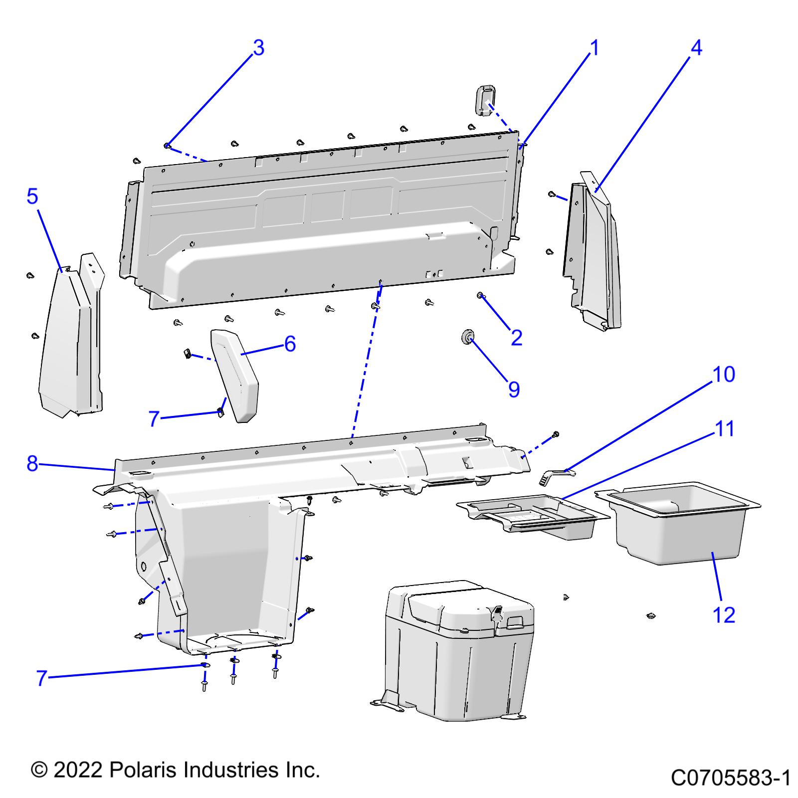 Foto diagrama Polaris que contem a peça 5456074-070