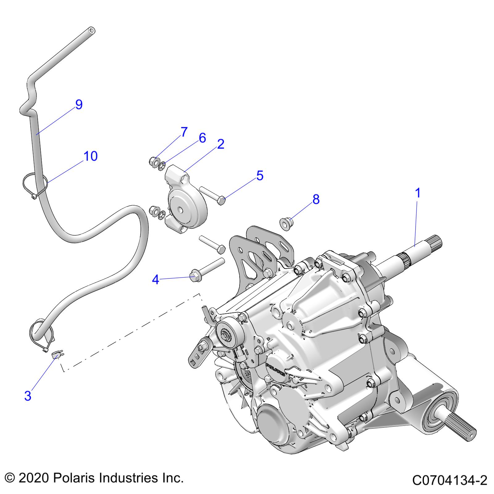 Foto diagrama Polaris que contem a peça 8450040-133