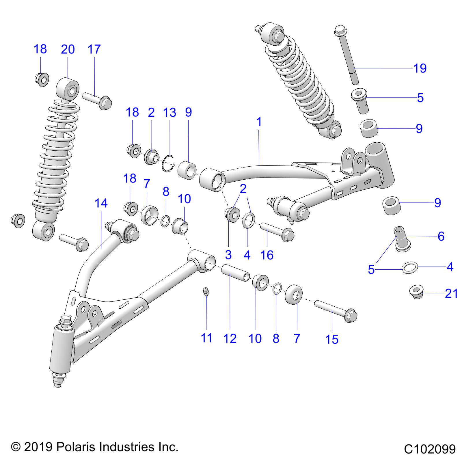 Foto diagrama Polaris que contem a peça 7710845