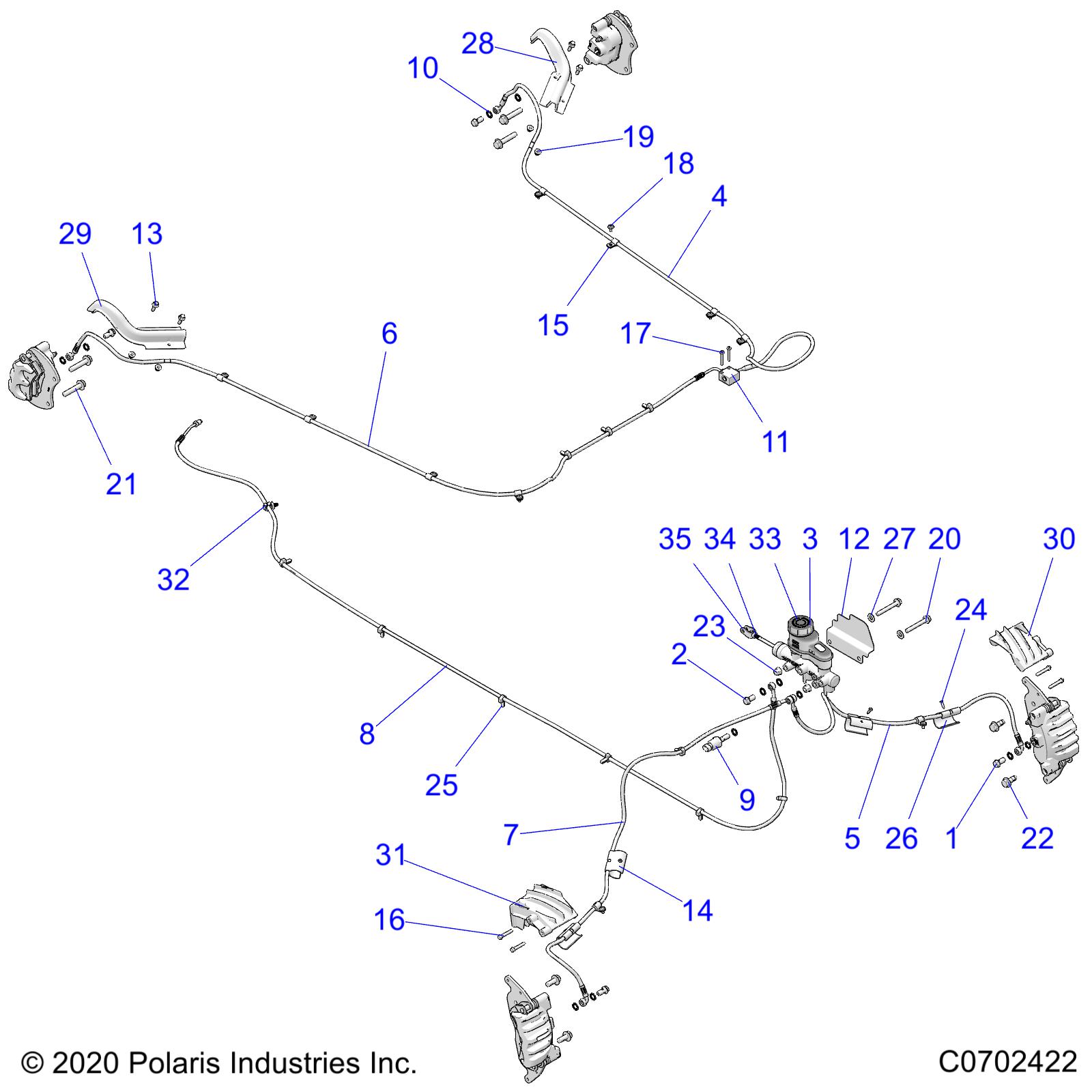 Foto diagrama Polaris que contem a peça 1912846