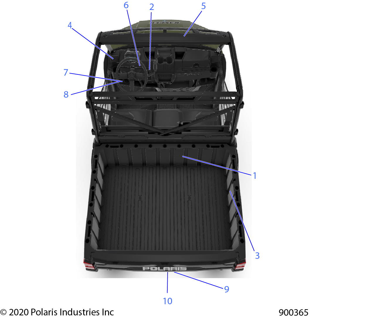 Foto diagrama Polaris que contem a peça 7183974