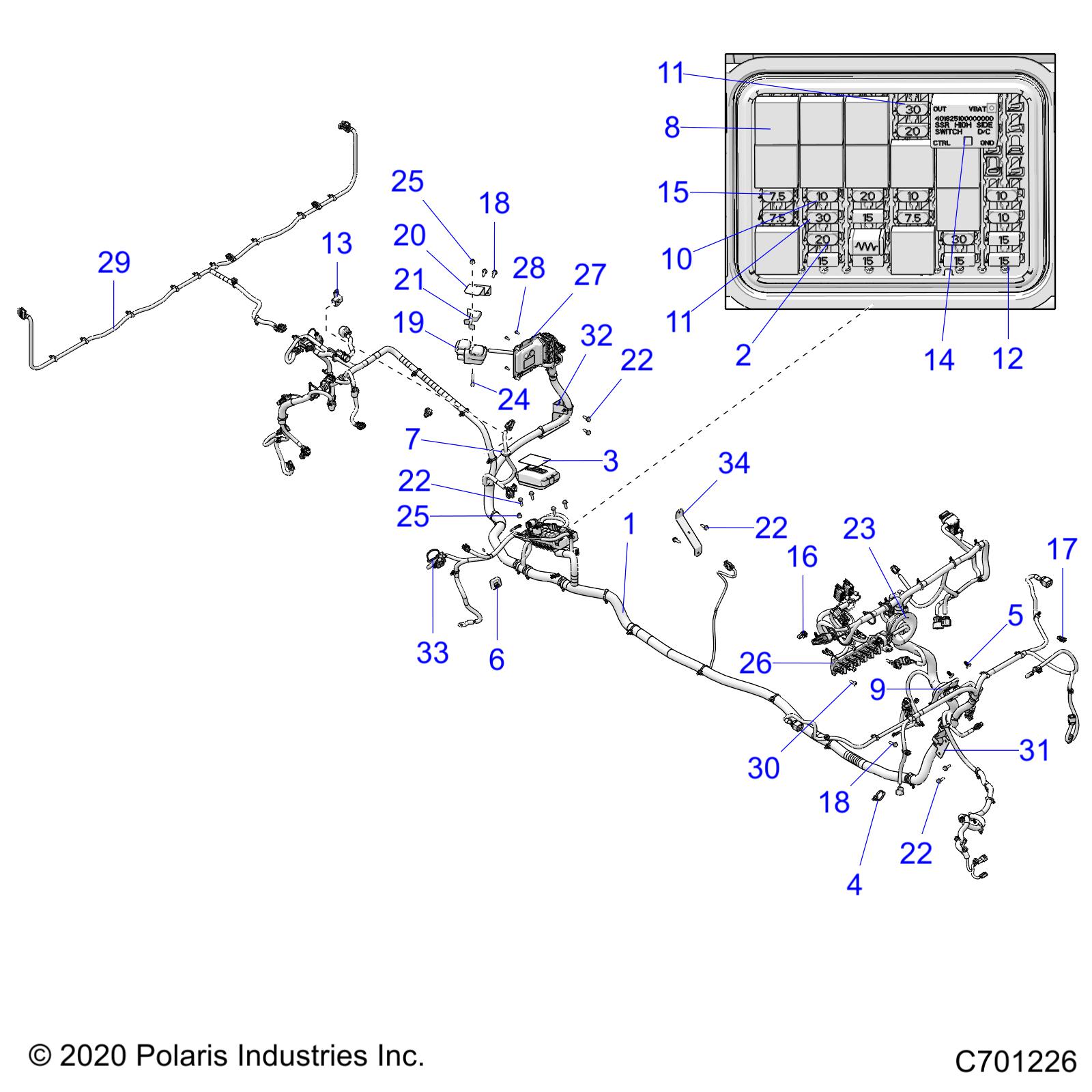 Part Number : 2415393 HARN-CHASSIS FO HVAC CREW