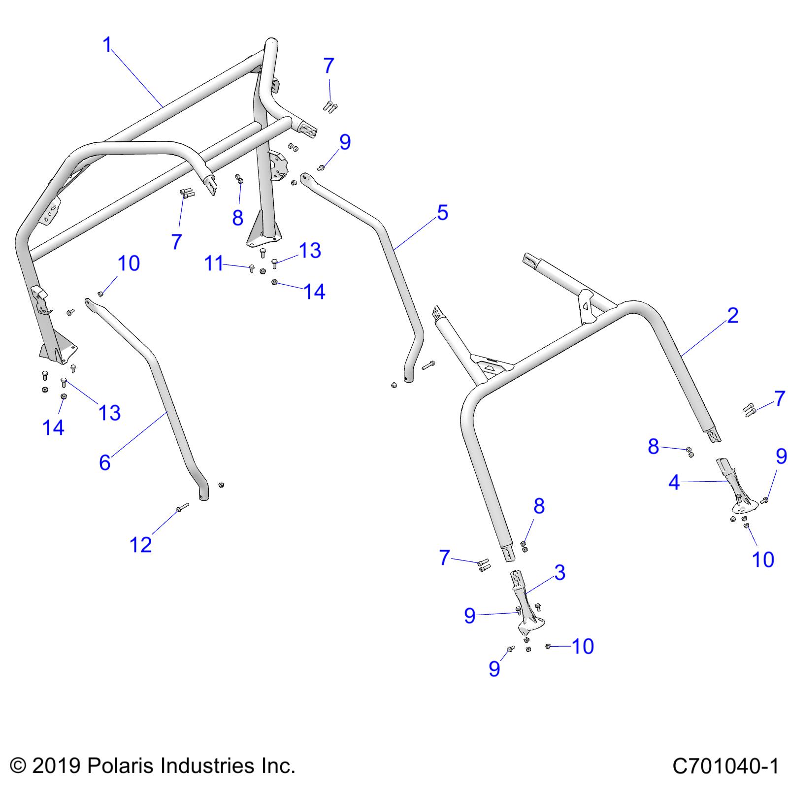 Foto diagrama Polaris que contem a peça 5632415-458