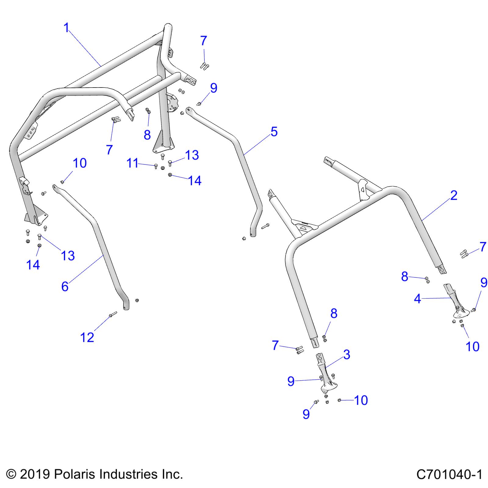 Foto diagrama Polaris que contem a peça 7519308