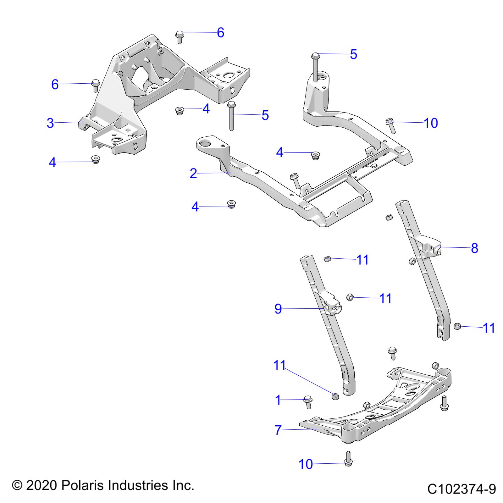 Foto diagrama Polaris que contem a peça 7518555