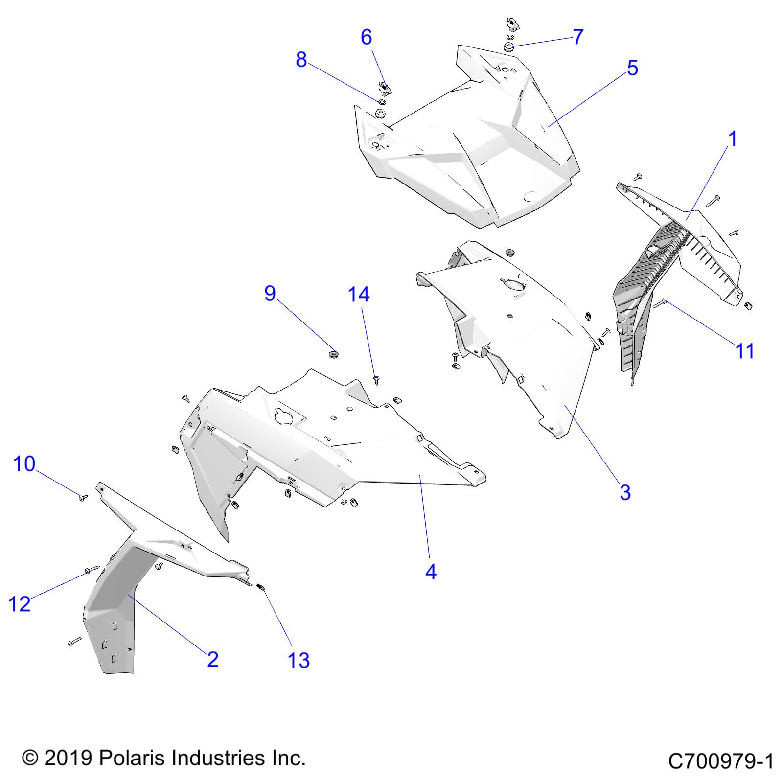 Foto diagrama Polaris que contem a peça 5454654-737