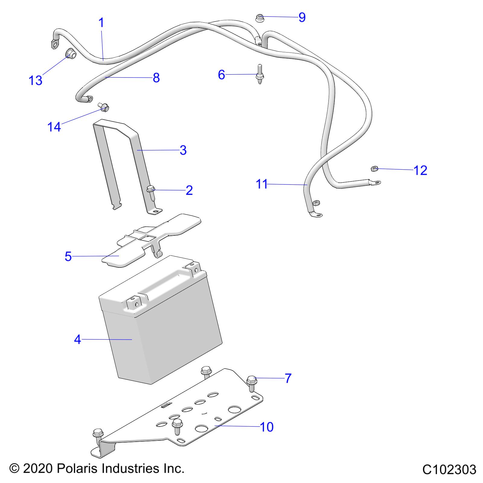 Foto diagrama Polaris que contem a peça 4014511-610